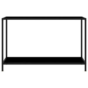 Console Table Black 120X35x75 Cm Tempered Glass