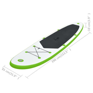 Inflatable Stand Up Paddle Board Set Green And White