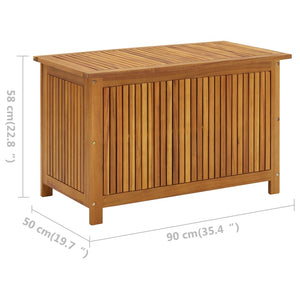 Garden Storage Box 90X50x58 Cm Solid Acacia Wood
