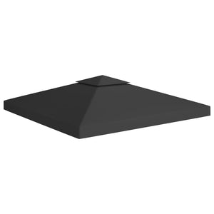 2-Tier Gazebo Top Cover 310 G/M 3X3 Black