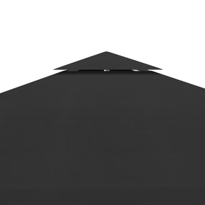 2-Tier Gazebo Top Cover 310 G/M 3X3 Black