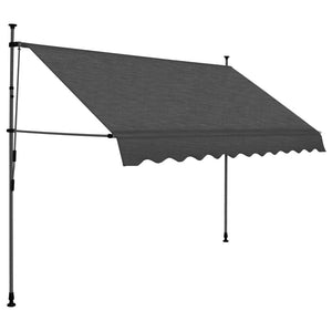 Manual Retractable Awning With Led 250 Cm Anthracite