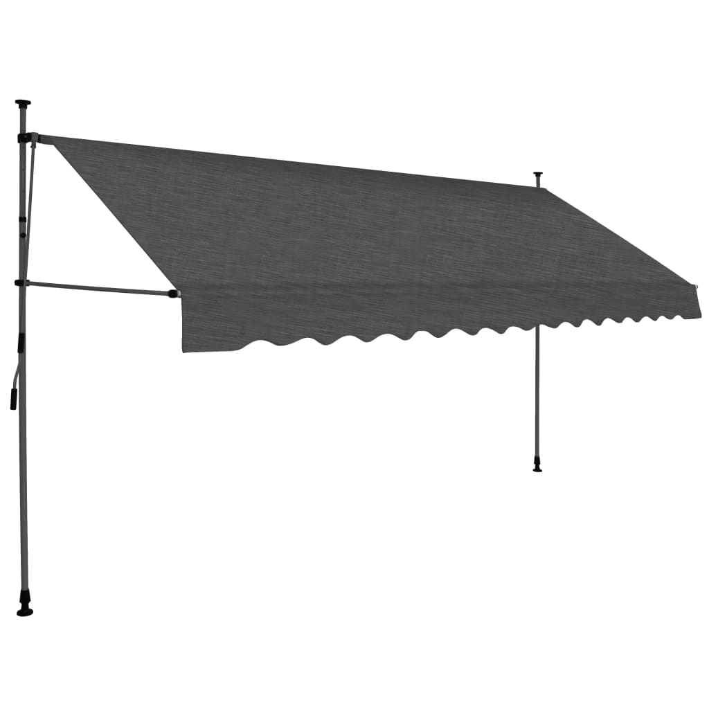 Manual Retractable Awning With Led 350 Cm Anthracite