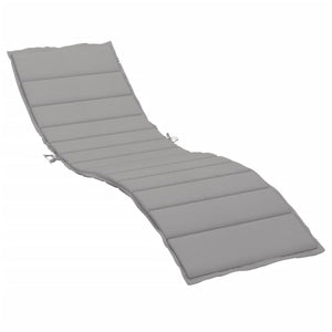 Sun Lounger Cushion Grey 200X60x3cm Oxford Fabric