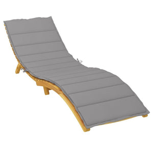 Sun Lounger Cushion Grey 200X60x3cm Oxford Fabric
