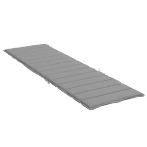 Sun Lounger Cushion Grey 200X60x3cm Oxford Fabric