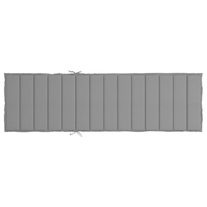 Sun Lounger Cushion Grey 200X60x3cm Oxford Fabric