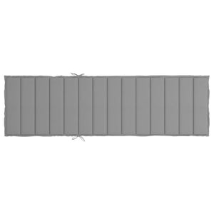 Sun Lounger Cushion Grey 200X60x3cm Oxford Fabric
