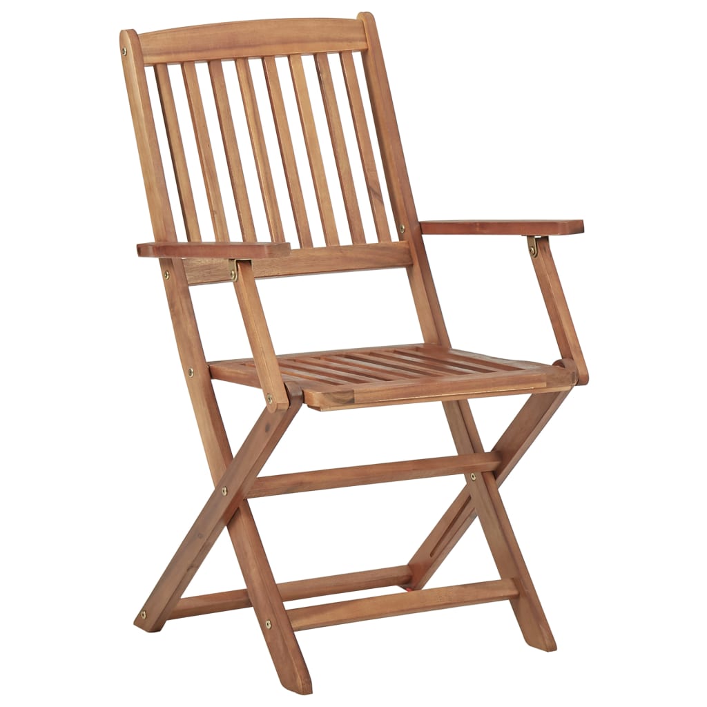 Folding Outdoor Chairs 2 Pcs Solid Acacia Wood