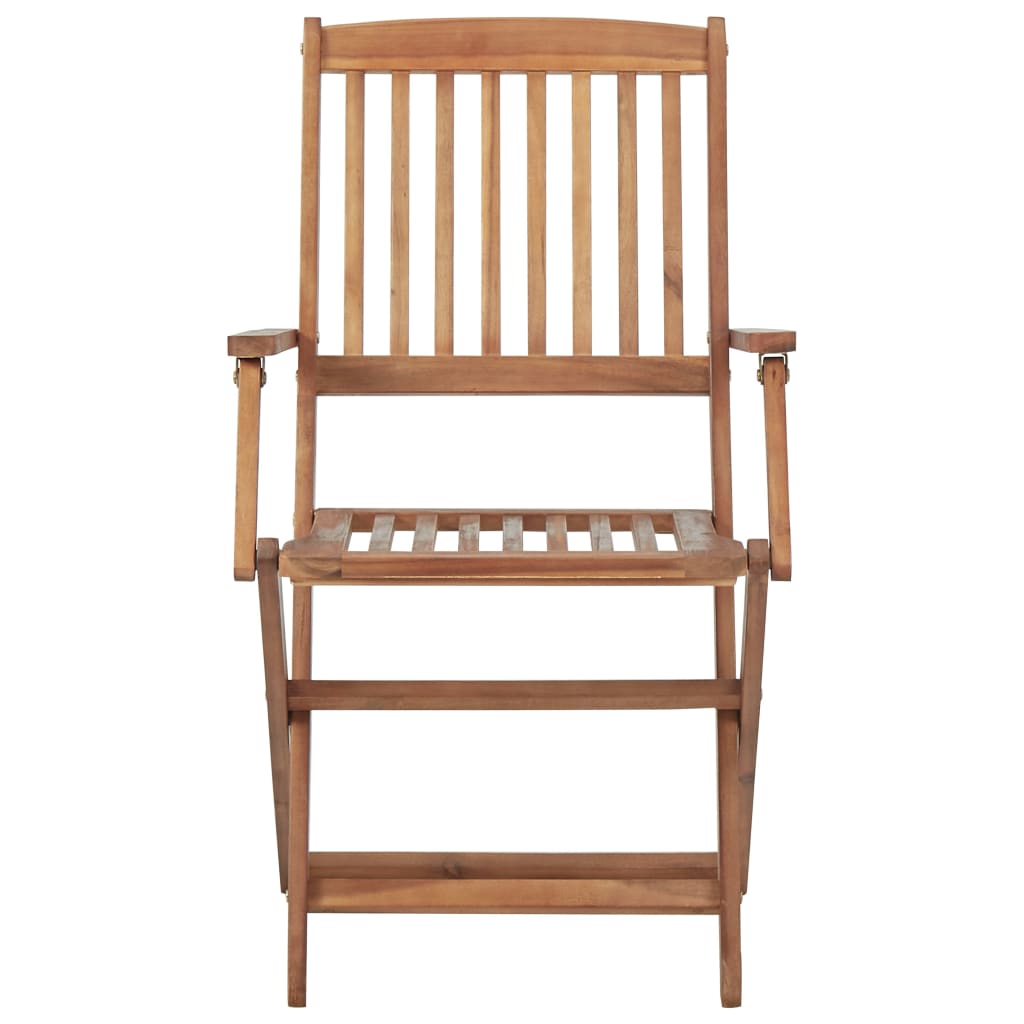 Folding Outdoor Chairs 2 Pcs Solid Acacia Wood