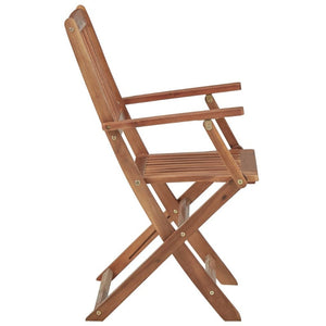 Folding Outdoor Chairs 4 Pcs Solid Acacia Wood