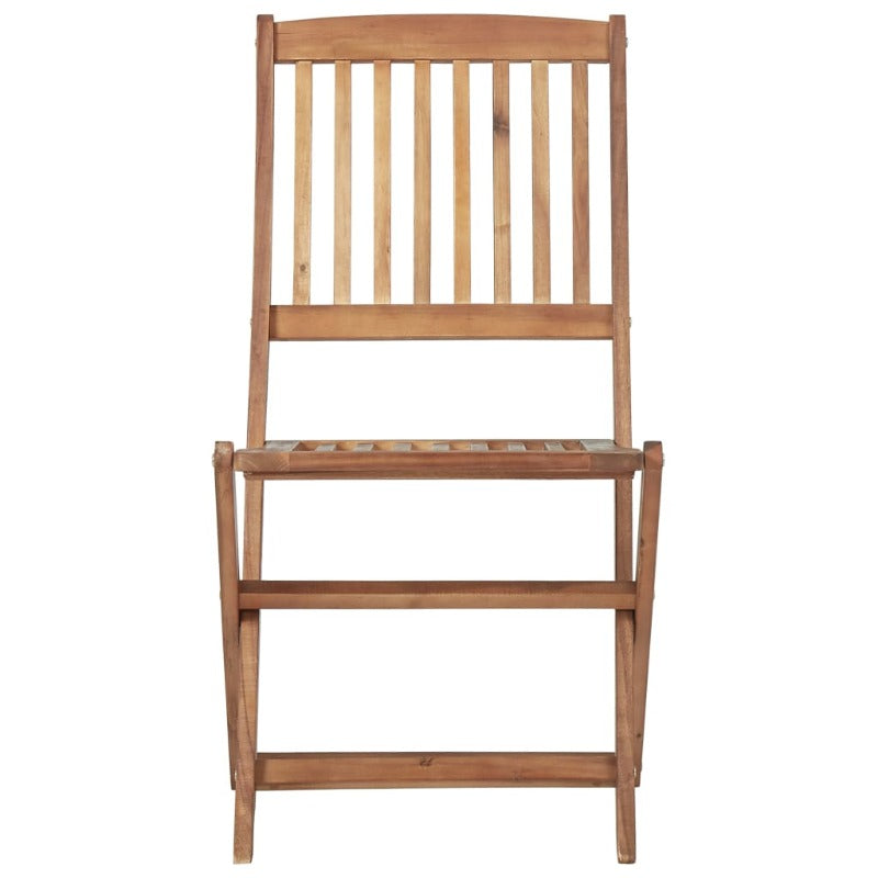 Folding Outdoor Chairs 2 Pcs Solid Acacia Wood