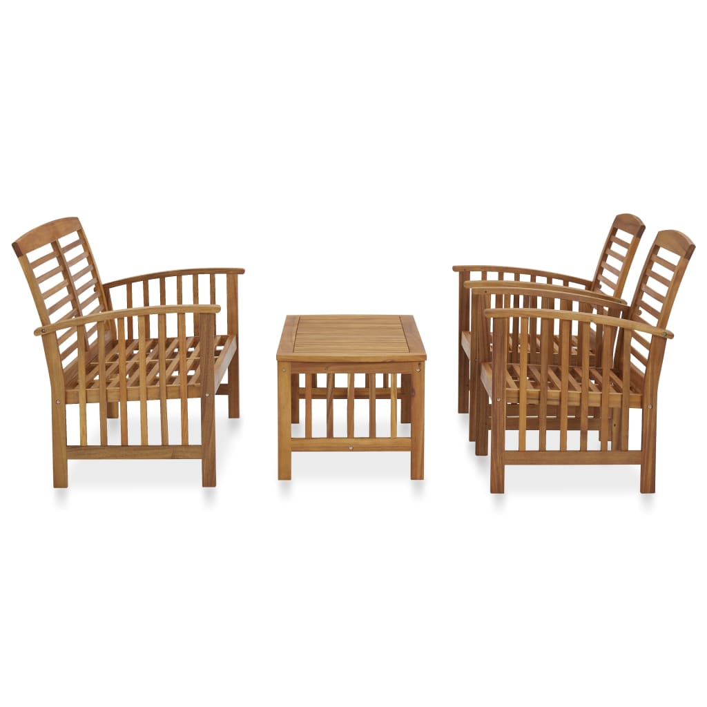 4 Piece Garden Lounge Set Solid Acacia Wood