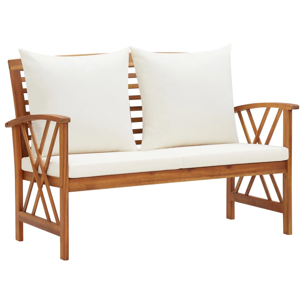 4 Piece Garden Lounge Set With Cushions Solid Acacia Wood