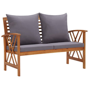 4 Piece Garden Lounge Set With Cushions Solid Acacia Wood