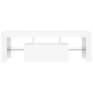 Tv Cabinet With Led Lights White 120X35x40 Cm