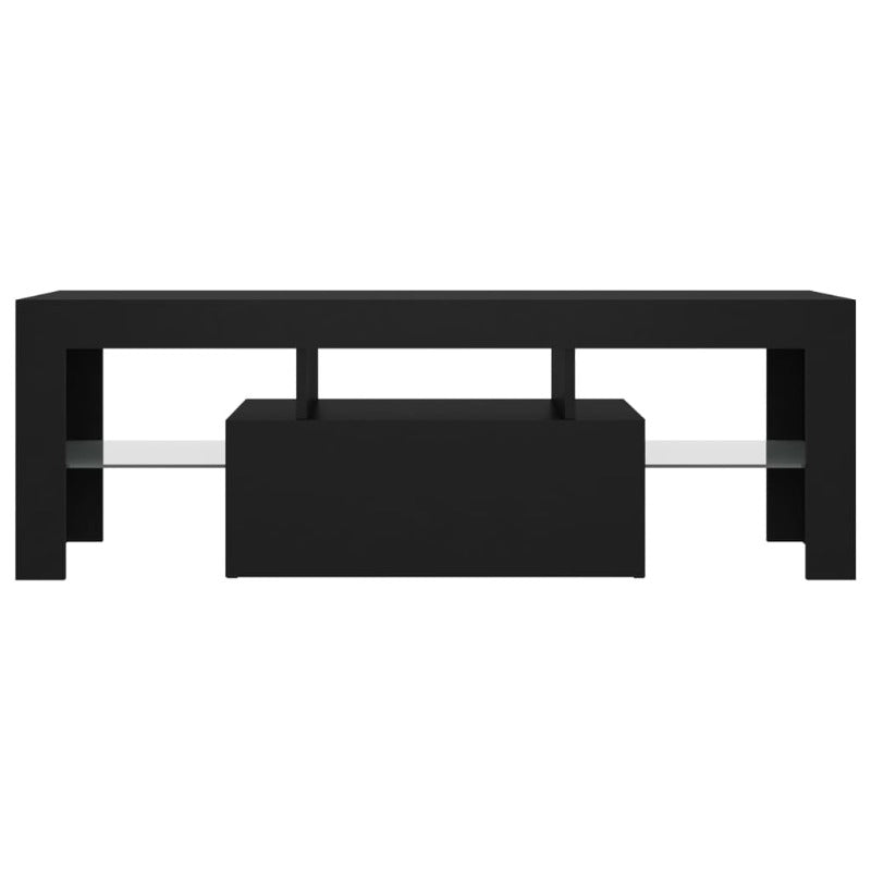 Tv Cabinet With Led Lights Black 120X35x40 Cm