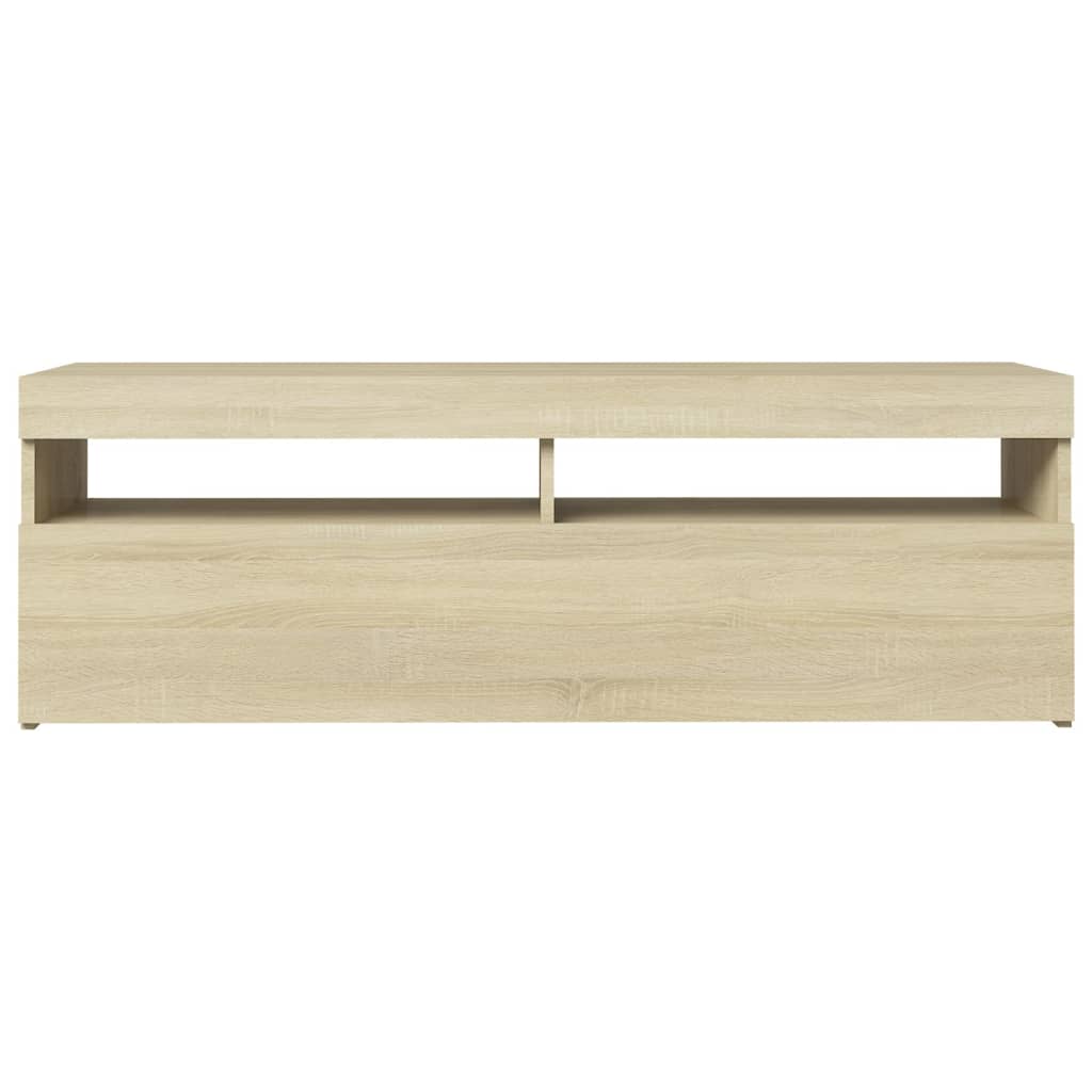 Tv Cabinet With Led Lights Sonoma Oak 120X35x40 Cm