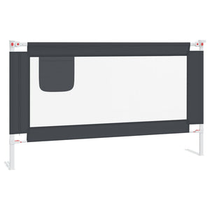 Toddler Safety Bed Rail Dark Grey 140X25 Cm Fabric