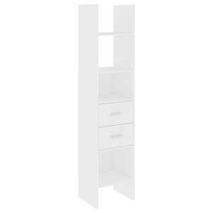 Book Cabinet White 40X35x180 Cm Engineered Wood