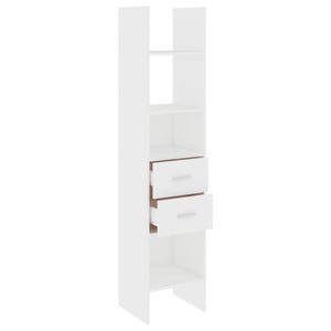 Book Cabinet White 40X35x180 Cm Engineered Wood