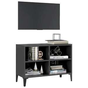 Tv Cabinet With Metal Legs Grey 69.5X30x50 Cm