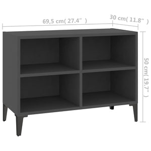 Tv Cabinet With Metal Legs Grey 69.5X30x50 Cm