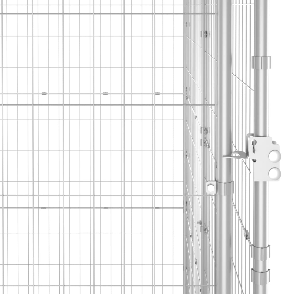 Outdoor Dog Kennel Galvanised Steel 110X220x180 Cm