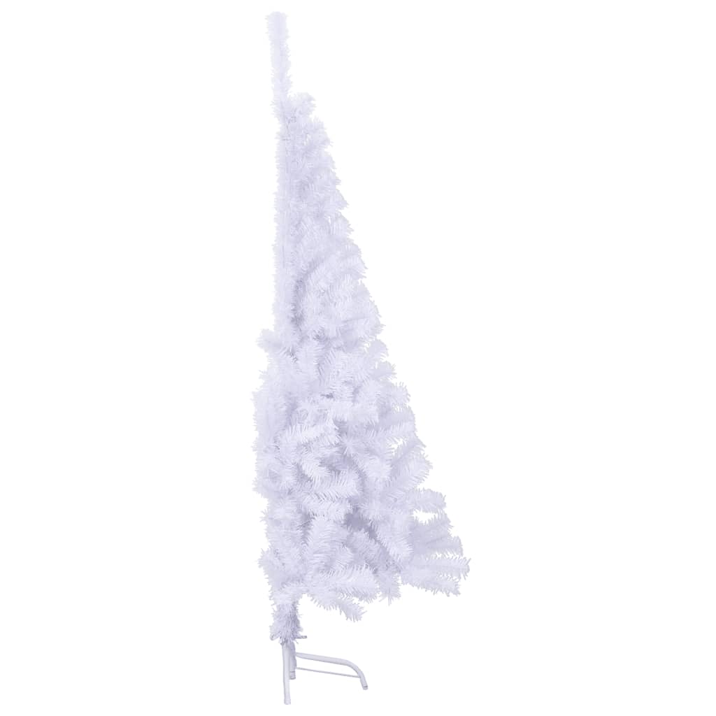 Artificial Half Christmas Tree With Stand White 150 Cm Pvc