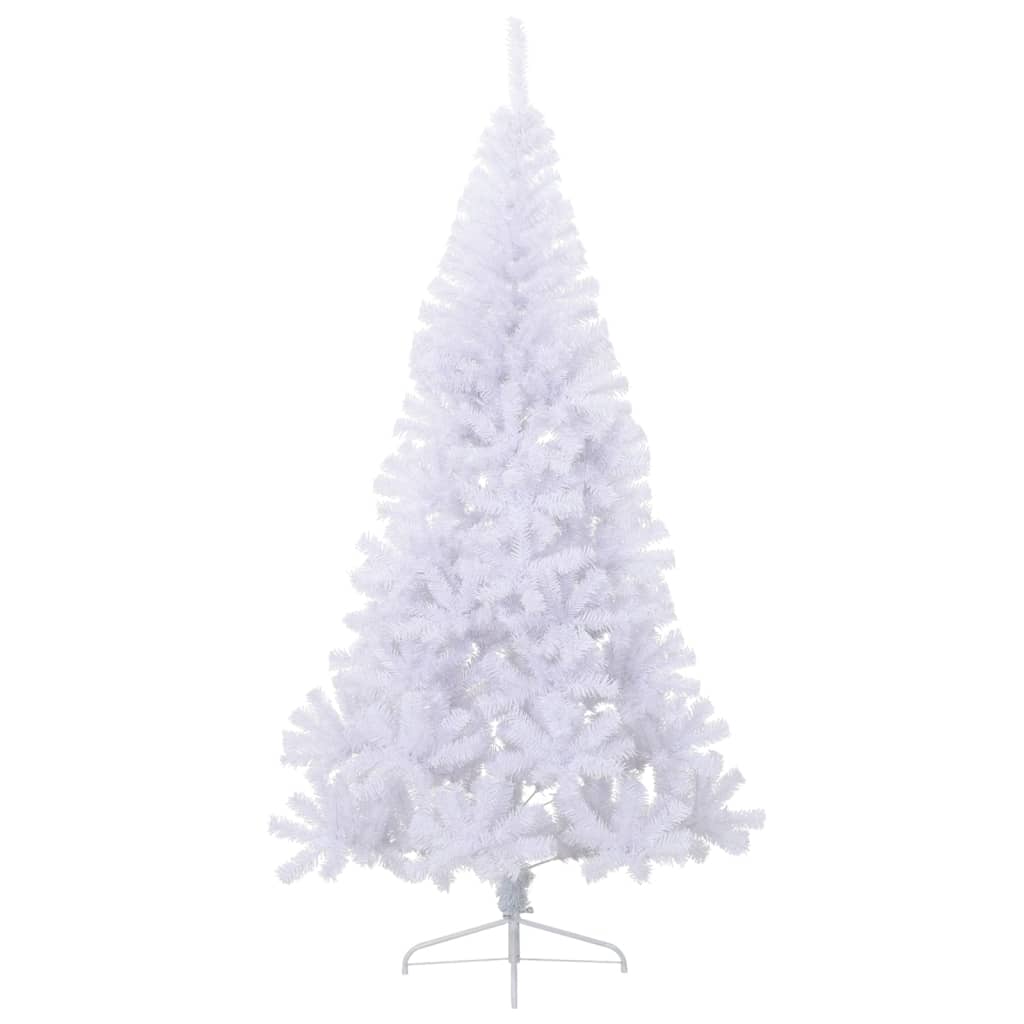 Artificial Half Christmas Tree With Stand White 180 Cm Pvc