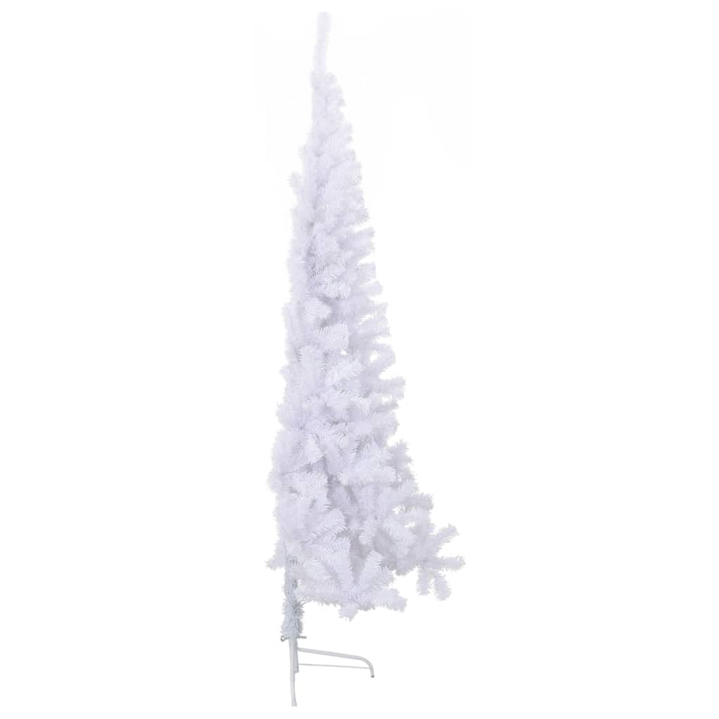 Artificial Half Christmas Tree With Stand White 180 Cm Pvc