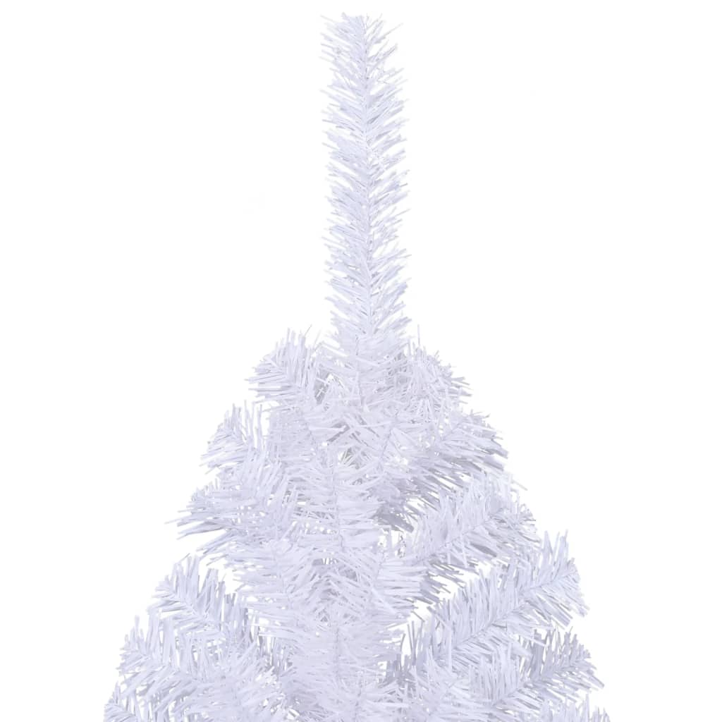 Artificial Half Christmas Tree With Stand White 180 Cm Pvc