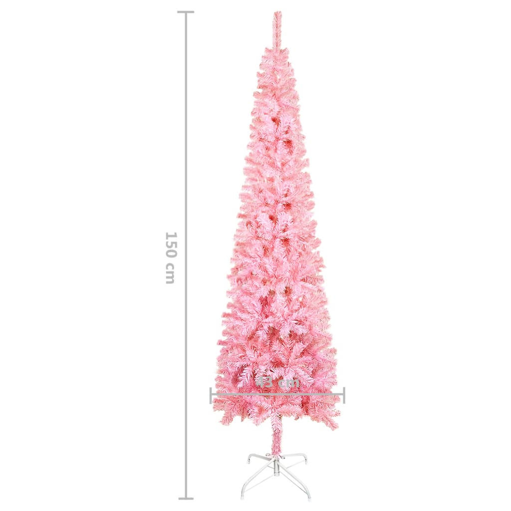Slim Christmas Tree Pink 150 Cm