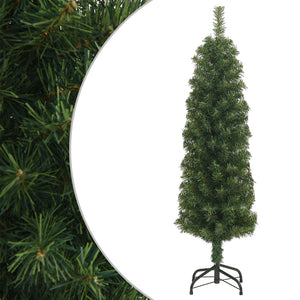 Slim Artificial Christmas Tree With Stand Green 120 Cm Pvc