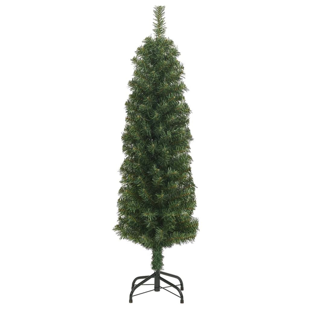Slim Artificial Christmas Tree With Stand Green 120 Cm Pvc