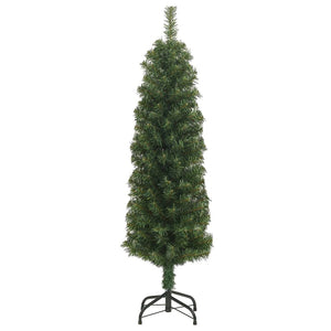 Slim Artificial Christmas Tree With Stand Green 120 Cm Pvc