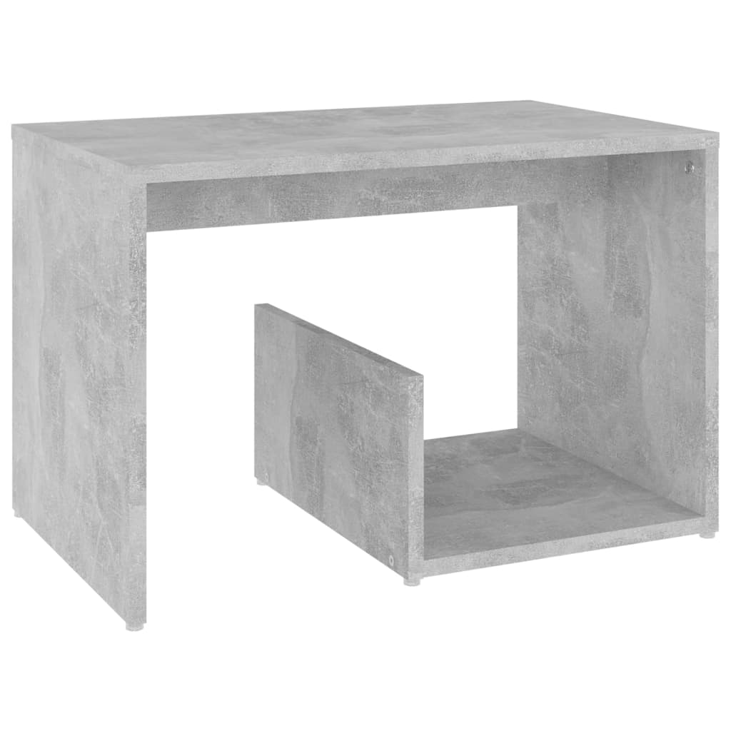 Side Table Concrete Grey 59X36x38 Cm Engineered Wood