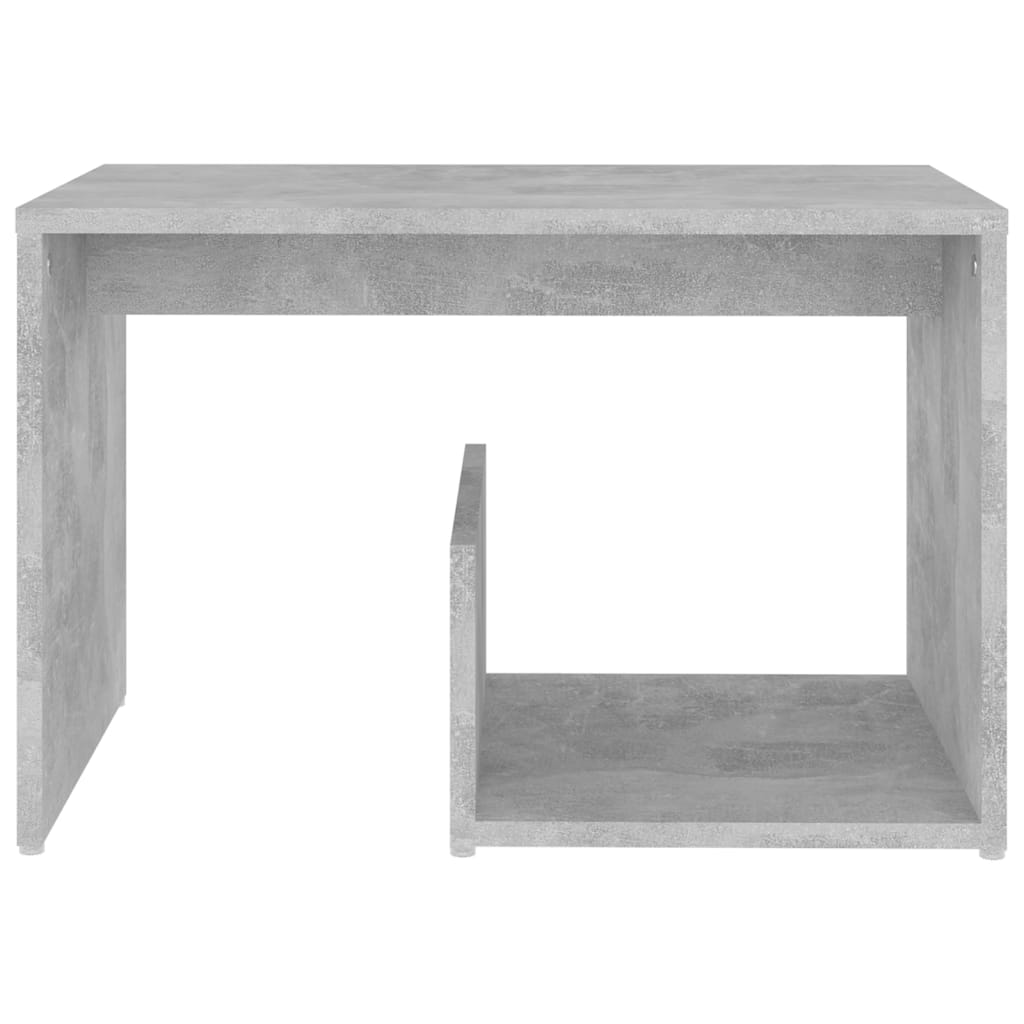 Side Table Concrete Grey 59X36x38 Cm Engineered Wood