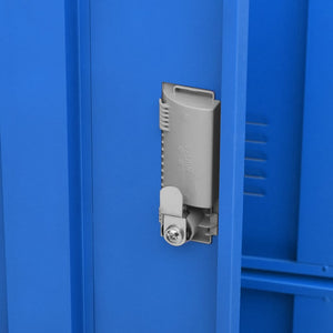 Locker Cabinet Light Grey And Blue 90X45x92.5 Cm Steel