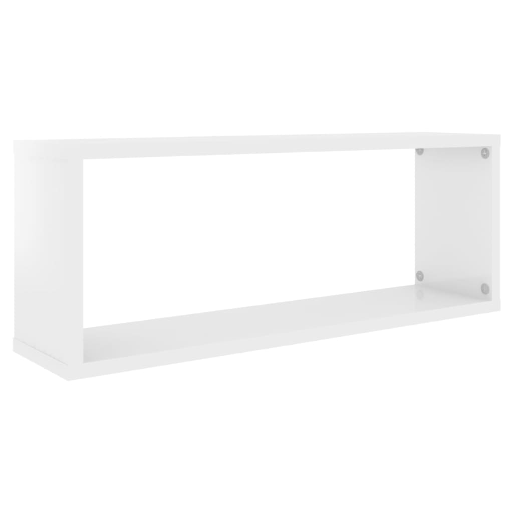 Wall Cube Shelves 4 Pcs High Gloss White 60X15x23 Cm Engineered Wood