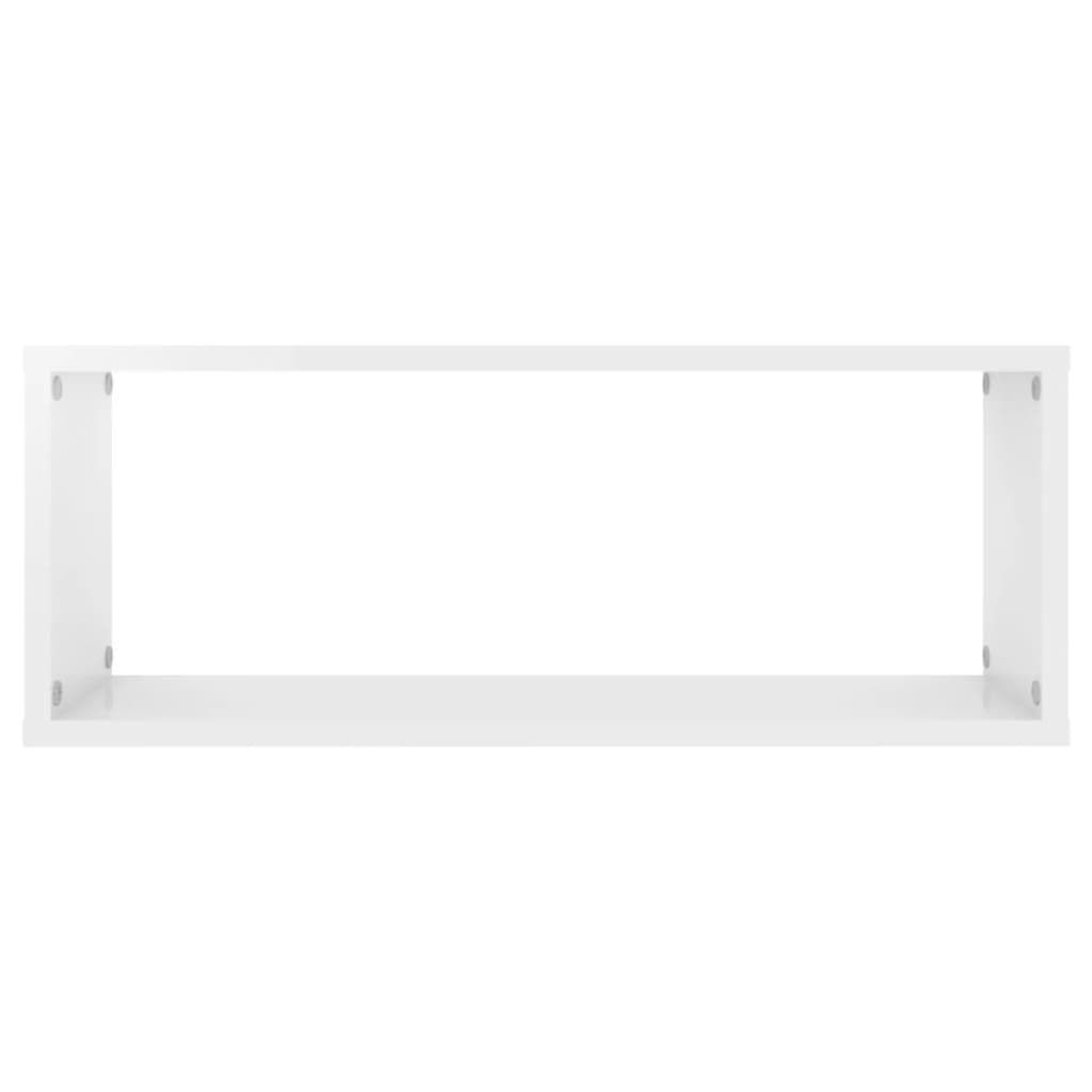 Wall Cube Shelves 4 Pcs High Gloss White 60X15x23 Cm Engineered Wood