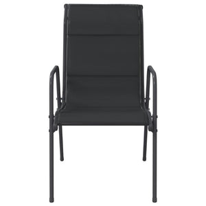 Garden Chairs 4 Pcs Steel And Textilene Black