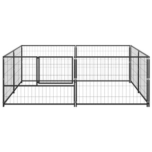 Dog Kennel Black 4 M Steel