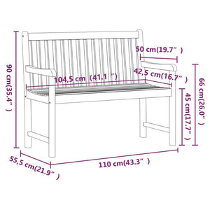 Garden Bench 110 Cm Solid Acacia Wood