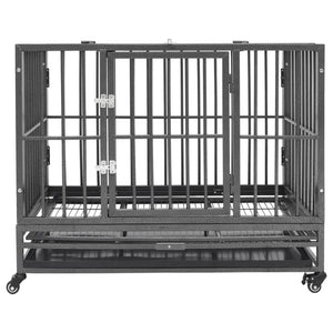 Dog Cage With Wheels Steel 102X72x85 Cm