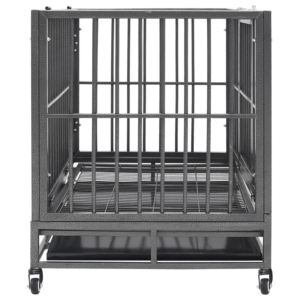 Dog Cage With Wheels Steel 102X72x85 Cm