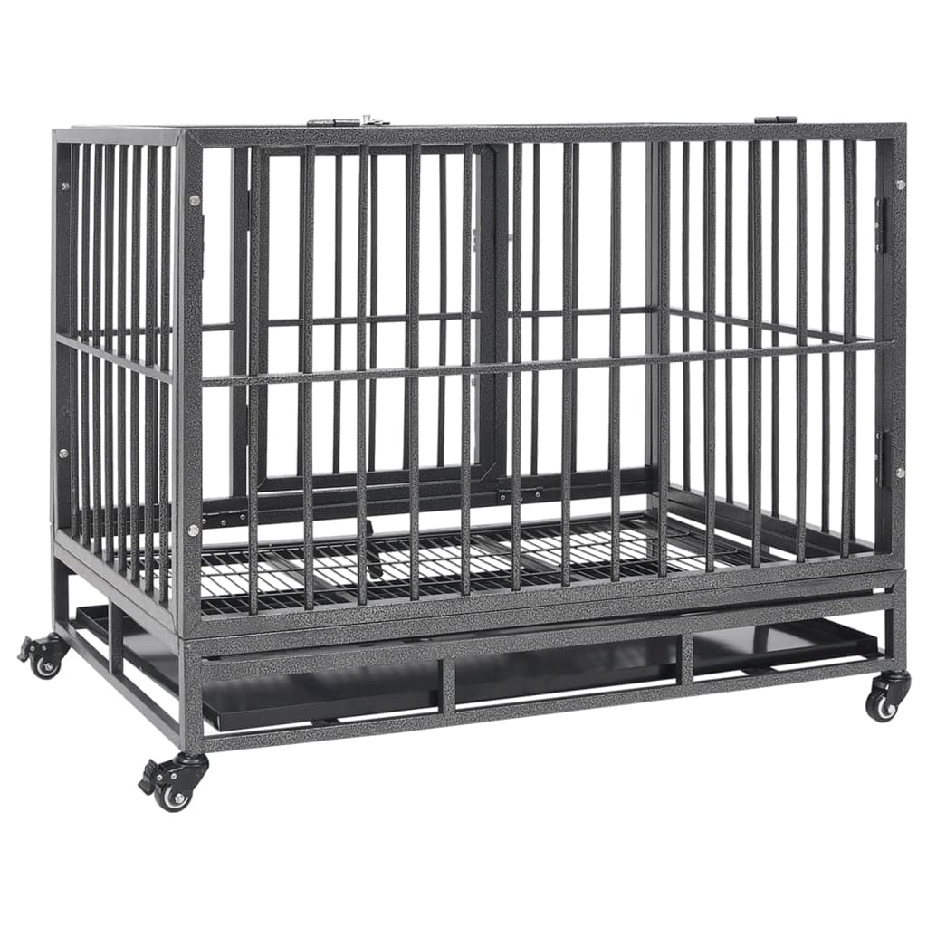 Dog Cage With Wheels Steel 102X72x85 Cm