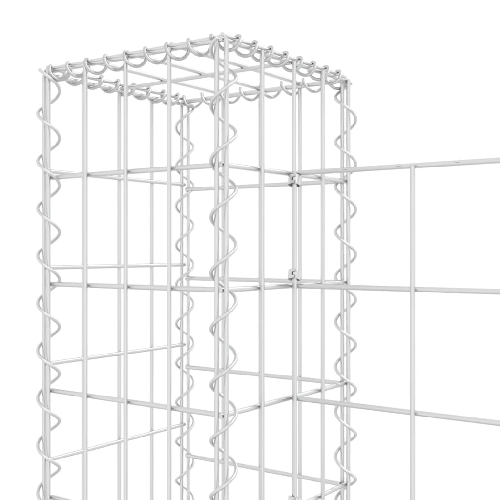 U-Shape Gabion Basket With 5 Posts Iron