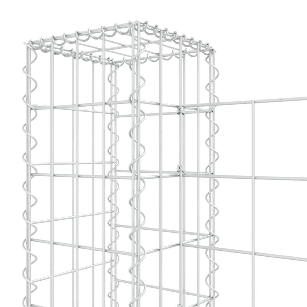 U-Shape Gabion Basket With 6 Posts Iron