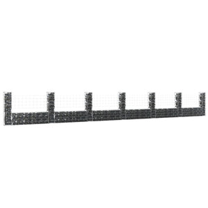 U-Shape Gabion Basket With 7 Posts Iron